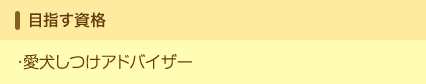 目指す資格