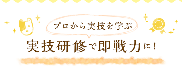 プロから実技を学ぶ 実技研修で即戦力に!