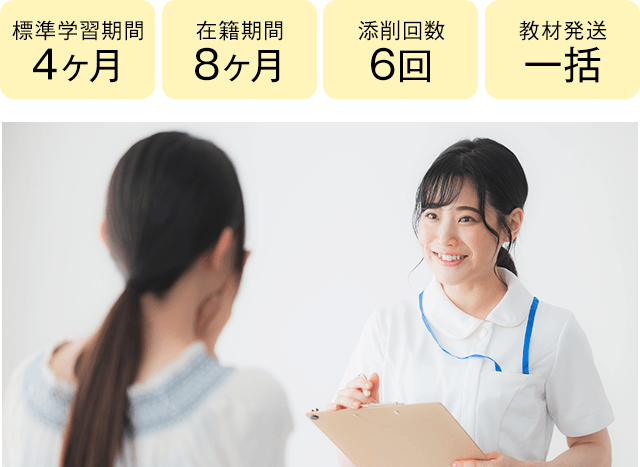 期間4ヶ月・8ヶ月、添削6回