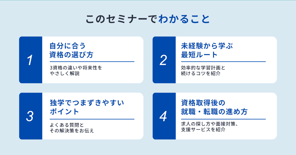 このセミナーでわかること